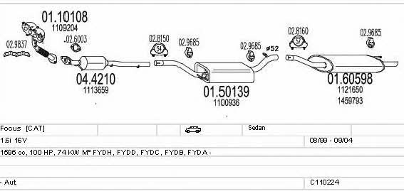 C110224003945 Mts Exhaust system