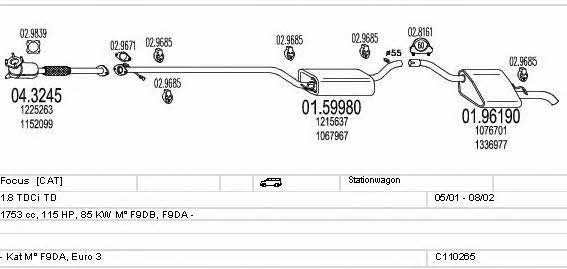C110265004001 Mts Exhaust system