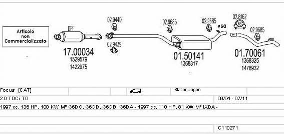 C110271004009 Mts Exhaust system