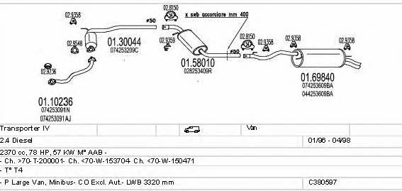 C380597002566 Mts Exhaust system