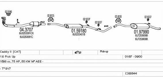 Mts C380644009745 Exhaust system C380644009745