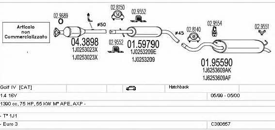 C380657009715 Mts Exhaust system