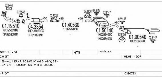 Mts C380723002914 Exhaust system C380723002914 C380723002914 Mts Exhaust system