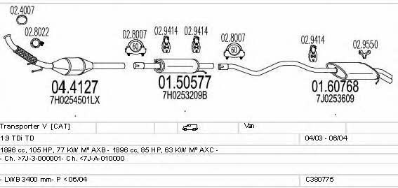 C380775006507 Mts Exhaust system