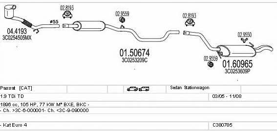 C380785010826 Mts Exhaust system