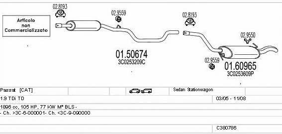 C380786010827 Mts Exhaust system