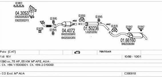C380818012132 Mts Exhaust system