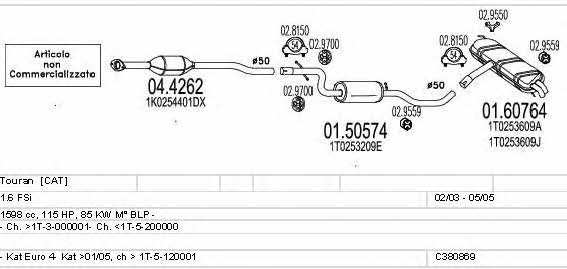 Mts C380869020703 Exhaust system C380869020703