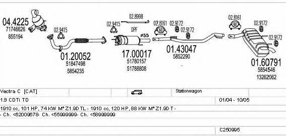 C250995011704 Mts Exhaust system