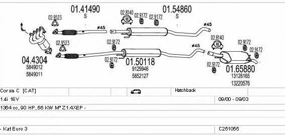 C251055019264 Mts Exhaust system
