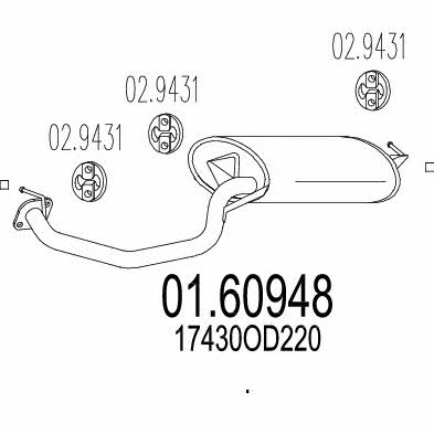 Mts 01.60948 End Silencer 0160948