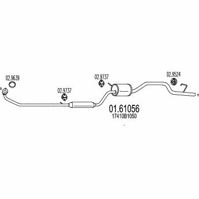 Mts 01.61056 End Silencer 0161056