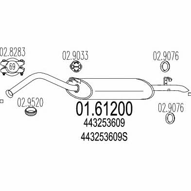 Mts 01.61200 End Silencer 0161200