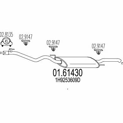 Mts 01.61430 End Silencer 0161430