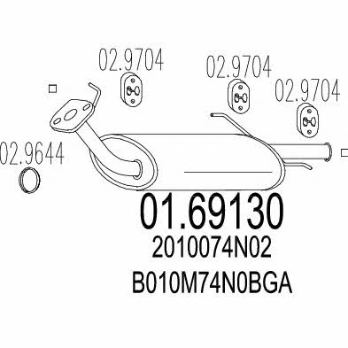 Mts 01.69130 End Silencer 0169130