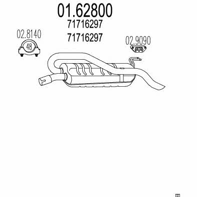 Mts 01.62800 End Silencer 0162800