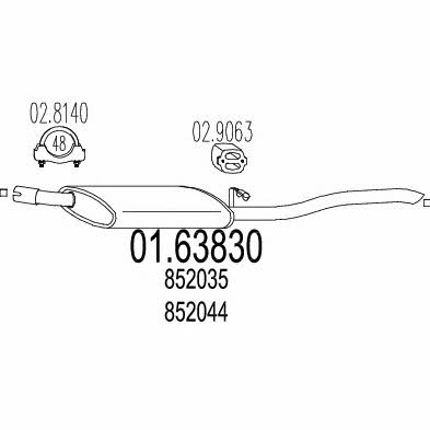 Mts 01.63830 End Silencer 0163830