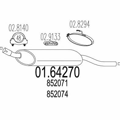 Mts 01.64270 End Silencer 0164270