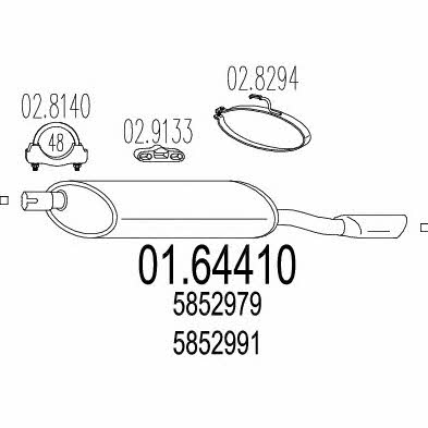 Mts 01.64410 End Silencer 0164410