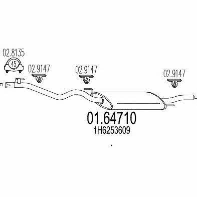 0164710 Mts End Silencer