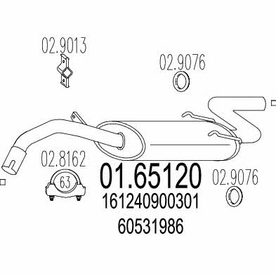 Mts 01.65120 End Silencer 0165120