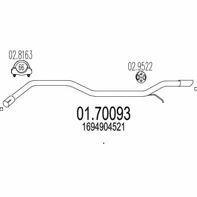 Mts 01.70093 Exhaust pipe 0170093
