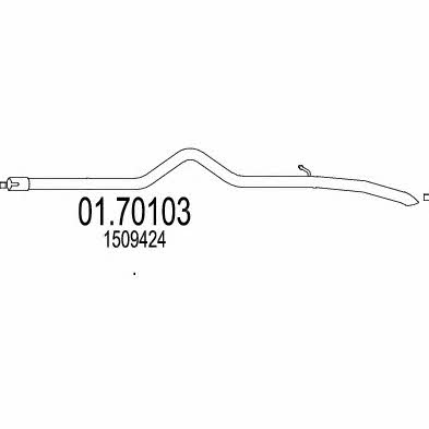 Mts 01.70103 Exhaust pipe 0170103