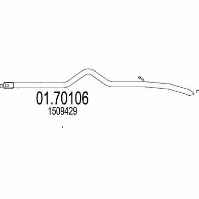 Mts 01.70106 Exhaust pipe 0170106