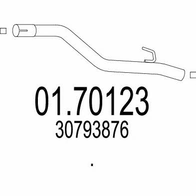 Mts 01.70123 Exhaust pipe 0170123