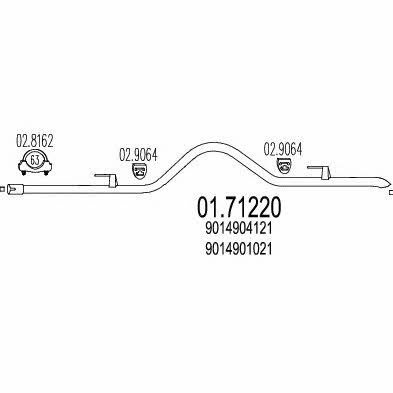 Mts 01.71220 Exhaust pipe 0171220