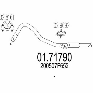 Mts 01.71790 Exhaust pipe 0171790