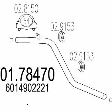 Mts 01.78470 Exhaust pipe 0178470