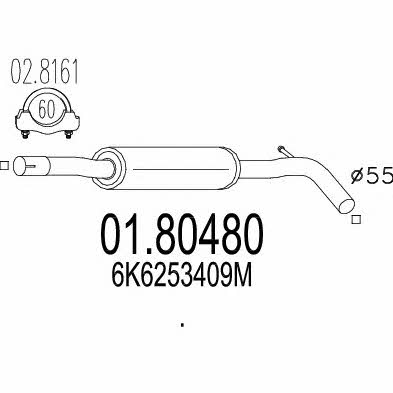 Mts 01.80480 Central silencer 0180480