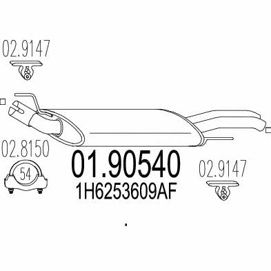 0190540 Mts End Silencer