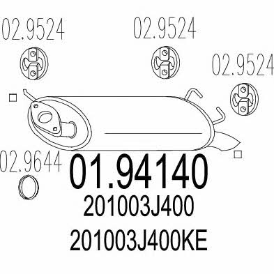 Mts 01.94140 End Silencer 0194140