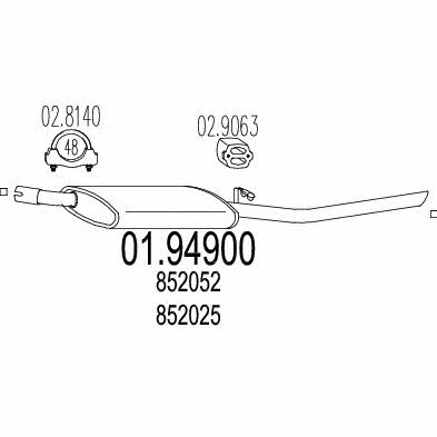 Mts 01.94900 End Silencer 0194900