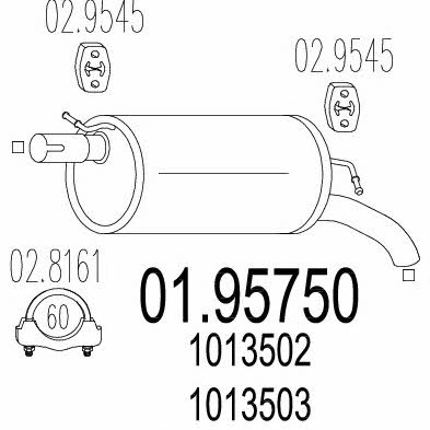 Mts 01.95750 End Silencer 0195750