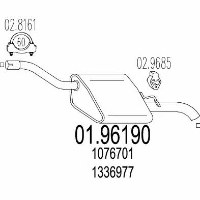0196190 Mts End Silencer