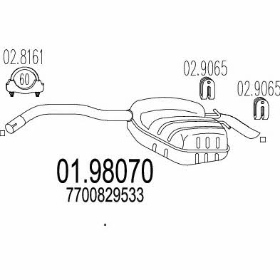 Mts 01.98070 End Silencer 0198070