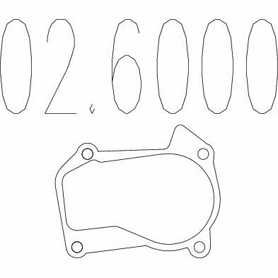 Mts 02.6000 Exhaust pipe gasket 026000