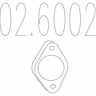 Mts 02.6002 Exhaust pipe gasket 026002