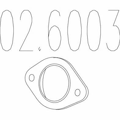 Mts 02.6003 Exhaust pipe gasket 026003