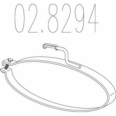 Mts 02.8294 Exhaust clamp 028294