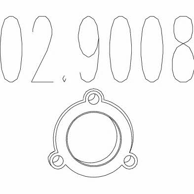 Mts 02.9008 Exhaust pipe gasket 029008