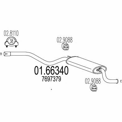 0166340 Mts End Silencer
