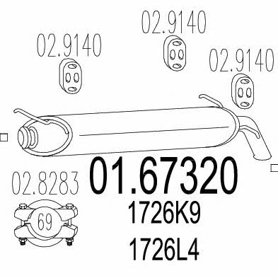 Mts 01.67320 End Silencer 0167320