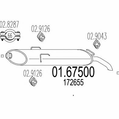 Mts 01.67500 End Silencer 0167500