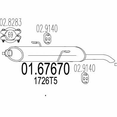 0167670 Mts End Silencer