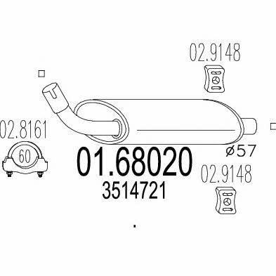 Mts 01.68020 End Silencer 0168020