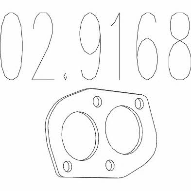 Mts 02.9168 Exhaust pipe gasket 029168